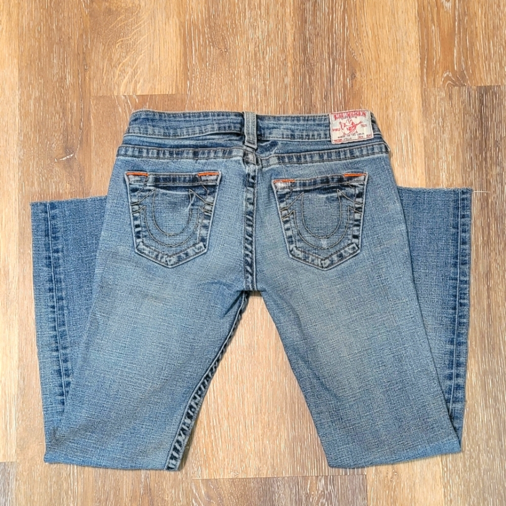 True Religion Stella Skinny Low Rise Raw Hem Jeans